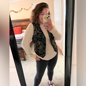 90s Paisley Textured Vest